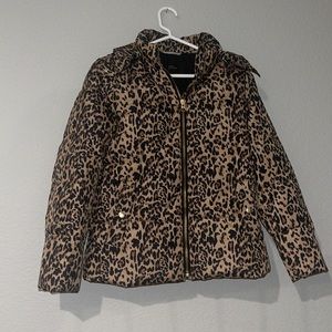JCrew Brand New Puffer Leopard Coat Size XXS